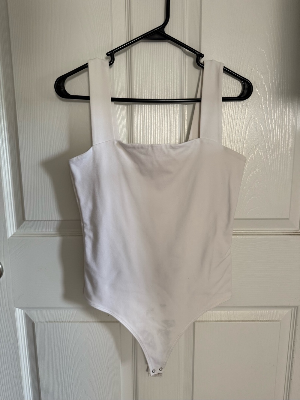 Abercrombie & Fitch White Girls' Square Neck One-Piece Bodysuit